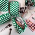 thumbnail image 2 of Bolsa de maquillaje SOIDRAM Preppy, bolsa de cosméticos Preppy a cuadros, 6 unidades, 2 of 7