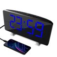 thumbnail image 3 of Reloj Despertador Digital Curvo Regulable Pantalla Led Reloj Digital Para Niños Mayores Ultra Claro Número Grande Brillo Snooze 12/24H Reloj Despertador Para Dormitorio Oficina Vogacara HA024213-02, 3 of 5