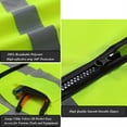 thumbnail image 4 of kurtrusly Women Men Night Work Reflective Vest Construction Traffic Breathable Mesh Workwear A Type, 4 of 8