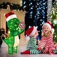 thumbnail image 2 of Costway 2.4 FT Pre-Lit Dinosaur Christmas Decoration with LED Lights Holiday Yard Ornament, 2 of 10