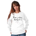 thumbnail image 4 of Home is Where the Cat Is Sweet Kitty Women Plus Size Crewneck Sweatshirt Brisco Brands 2X, 4 of 5