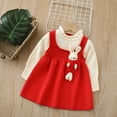 thumbnail image 5 of Levmjia Girls Dress Set 1 - 8 Years Acrylic Soft Pocket Rabbit Floral Trim Knit Sweater Dress Girl Outfit Long Sleeve Cardigan Dress for Kids Girls Clothing, 5 of 8