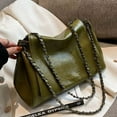 thumbnail image 6 of Women's Retro Chain Shoulder Bag Work Commute - Large Tote for Fall Winter, 6 of 9