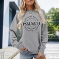 thumbnail image 2 of XIAOCHA Womens Psalms Verse Letter Print Sweatshirt Oversized Long Sleeve Crew Neck Pullover Sweatshirt Soft Faithful Worship Sweatshirts, 2 of 4