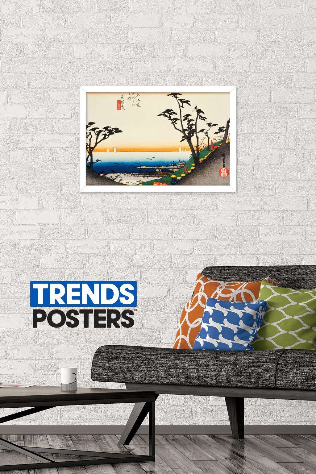 Scenery Of Shirasuka Wall Poster, 14.725" x 22.375", Framed