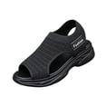 thumbnail image 2 of EKVAHL Water Shoes for Women, Orthopedic Open-Toe Sport Sandals, Arch Support Slip-On Shoes, Knit Cushioned Non-Slip Summer Beach Sandals Black, 2 of 6