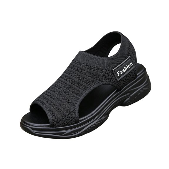 Orthopedic Sneakers for Women 2026 Summer Comfortable Platform Hollow Out Breathable Wedge Sneakers Arch Support Closed Toe Sandals Wid Width Sport Sandals with Ankle Strap Dress Beach Shoes 36