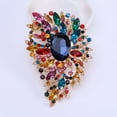 thumbnail image 4 of Ziurtnc Elegant Irregular Shape Brooch Colorful Glass Shining Rhinestones Inlaid Suit Lapel Pin Temperament Scarf Buckle Badge Dress Coat Accessories, 4 of 8
