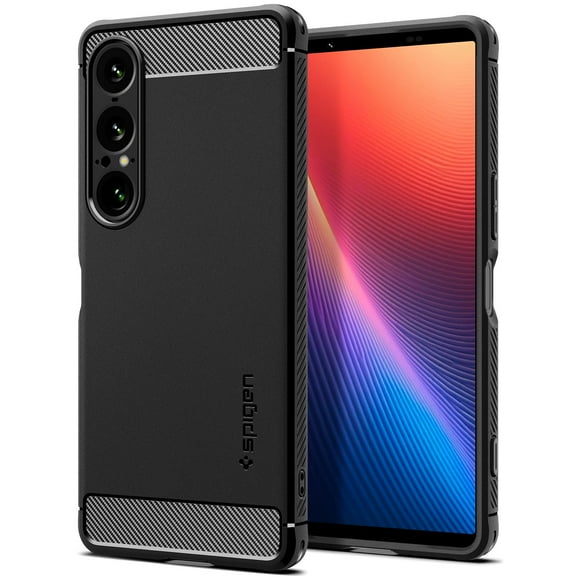 Funda para teléfono Spigen Rugged Armor para Xperia 1 VII Negro Mate