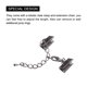 thumbnail image 4 of 10 Juegos de Cinta Crimpado Unique Bargains Abrazadera Extremos con Langosta Garra Cierres y Cadena 13mm Negro Metálico, 4 of 7