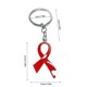 thumbnail image 3 of 5pcs Día de la Concienciación Conmemorativo Llavero Colgante con Lazo Rojo, 3 of 7