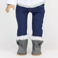thumbnail image 5 of Sophia's Fleece Zip-Up Jacket with Faux Suede Ewe Boots for 18" Dolls, White/Gray, 5 of 5
