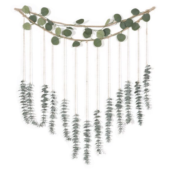 Artificial Eucalyptus Wall Hanging Decor Rustic Farmhouse Faux Eucalyptus Leaves Wall Decor Greenery Decoration for Home Living Room