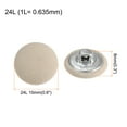 thumbnail image 2 of Uxcell 20pcs 24L Fabric Cloth Covered Button 15mm Metal Shank Round Sewing Buttons for Suits Dress Blouses, Beige, 2 of 5