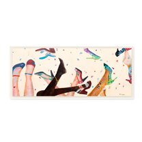 Stupell Industries Feet Throwing Heels Female Fashion Fun Wall Plaque, 7 x 17, Design by Pamela K. Beer