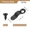 thumbnail image 2 of Uxcell 100Pcs Botón de Giro para Marco de Fotos, Sujetadores de Respaldo de Marco con Tornillos, Negro, 2 of 6