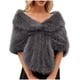 thumbnail image 1 of Bufandas elegantes para mujer, para novia, boda, chal largo falso, estola, bufanda, capa, cárdigan, chaqueta, top, bufanda para mujer, 1 of 5