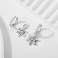 thumbnail image 2 of Midir&Etain Snowflake Earrings 925 Sterling Silver Christmas Hoop Earrings Winter Dangle Earrings Snowflake Jewelry Gifts for Women, 2 of 5