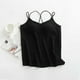 thumbnail image 1 of Pijama de manga corta para mujer, de gasa, con cuello en V y tirantes, para verano. Blusa de poliéster para mujer., 1 of 3