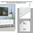 thumbnail image 4 of TV Stand, Classic TV Stand with 5 Champagne Legs Up to 75 inch TV, Farmhouse Television Stands Entertainment Center Media Stand with Storage TV Table Stand for Living Room, Durable, Stylish, White, 4 of 7