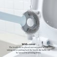 thumbnail image 3 of Ounissouiy Cepillo de baño Montado en la pared Mango de plástico Cuarto de baño Cuarto de baño Esquina muerta Grieta Depurador de costura Herramientas Suministros de limpieza para el hogar Azul Ounissouiy HA065135-01B, 3 of 6