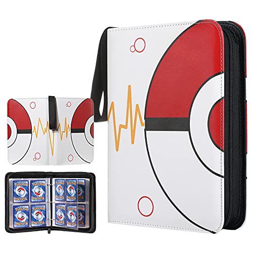 MoKo 4Pocket 400 Trading Card Binder Album with Sleeves, 50 Pages