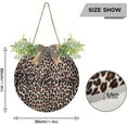 thumbnail image 3 of Sexy Leopard Print Welcome Sign for Front Door, Round Sign Hanging Welcome Sign Welcome Wreath for Farmhouse Porch Door Home Decor, 3 of 7