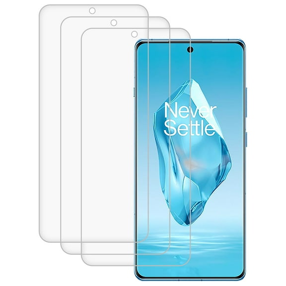 KIQ 3 Pack CLEAR Flexible Hydrogel Film FULL Edge to Edge Cover Screen Protector w/ Fingerprint Unlock Function for OnePlus 12R