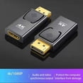 thumbnail image 2 of Adaptador compatible con DisplayPort a HDMI, DP macho a hembra, compatible con HDMI, convertidor de cable de audio y video HD 4K 1080P para computadora, TV, 1080P683, 2 of 5