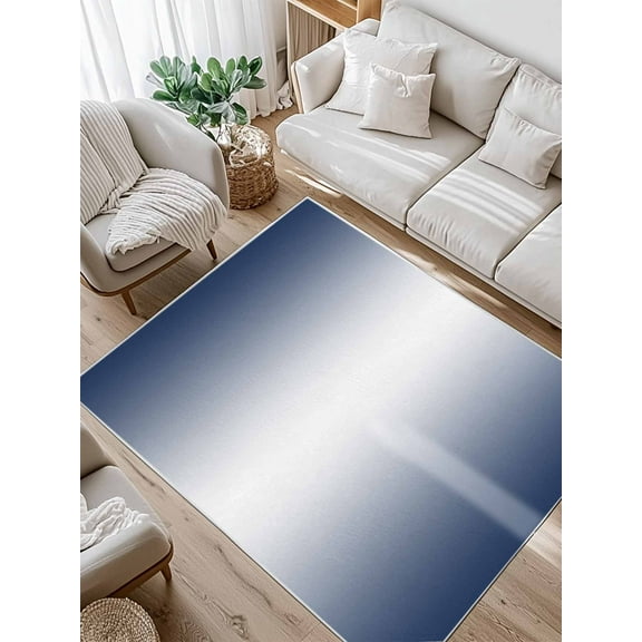 Navy Blue Area Rug for Bedroom 5x7 Ft and White Gradient Super Soft fuzzy Throw Rug Non-Slip Fluffy Plush Indoor Floor Carpet for Living Room Nursery Home Decor