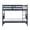 Navy Blue Wood Contemporary Modern2, variant on JUYG Twin over Twin Wood Bunk Bed with Guardrails, Navy Blue