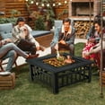 thumbnail image 4 of Gymax Foyer Extérieur Carré 3 en 1 de 32 Pieds' avec Gril BBQ, Housse de Pluie pour le Camping, 4 of 10