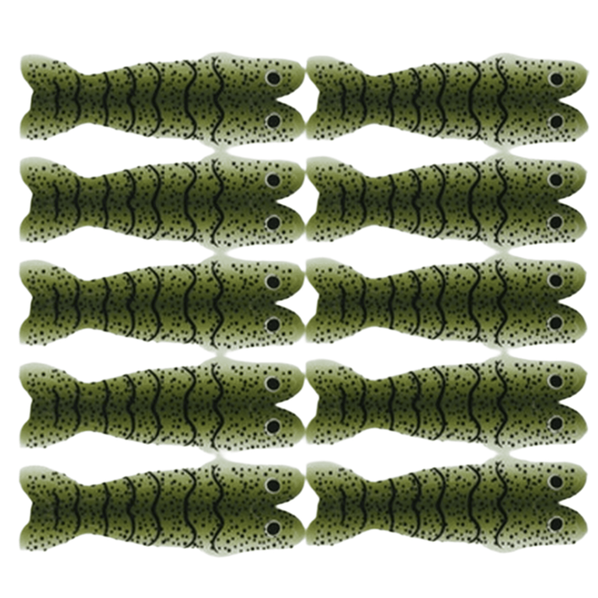 Elastic Soft Rubber Shrimp Back Skin Material for Fishing Baits Offering Natural Simulation and Reliable Fixation to Enhance Lure Performance (Olive Green L)