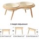 thumbnail image 2 of Ceramics Cat Bowl Adjustable Cat Food Bowl Kitty Bowl Raised Tilted Cat Water Bowl Pet Supplies Slanted Elevated Cat Bowl (300ml, Cream White), 2 of 4