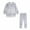 Gray, variant on Toddler Kids Girls Tracksuits 2 Piece Velour Outfits Solid Color Crewneck Long Sleeve Sweatshirts and Pants Sets
