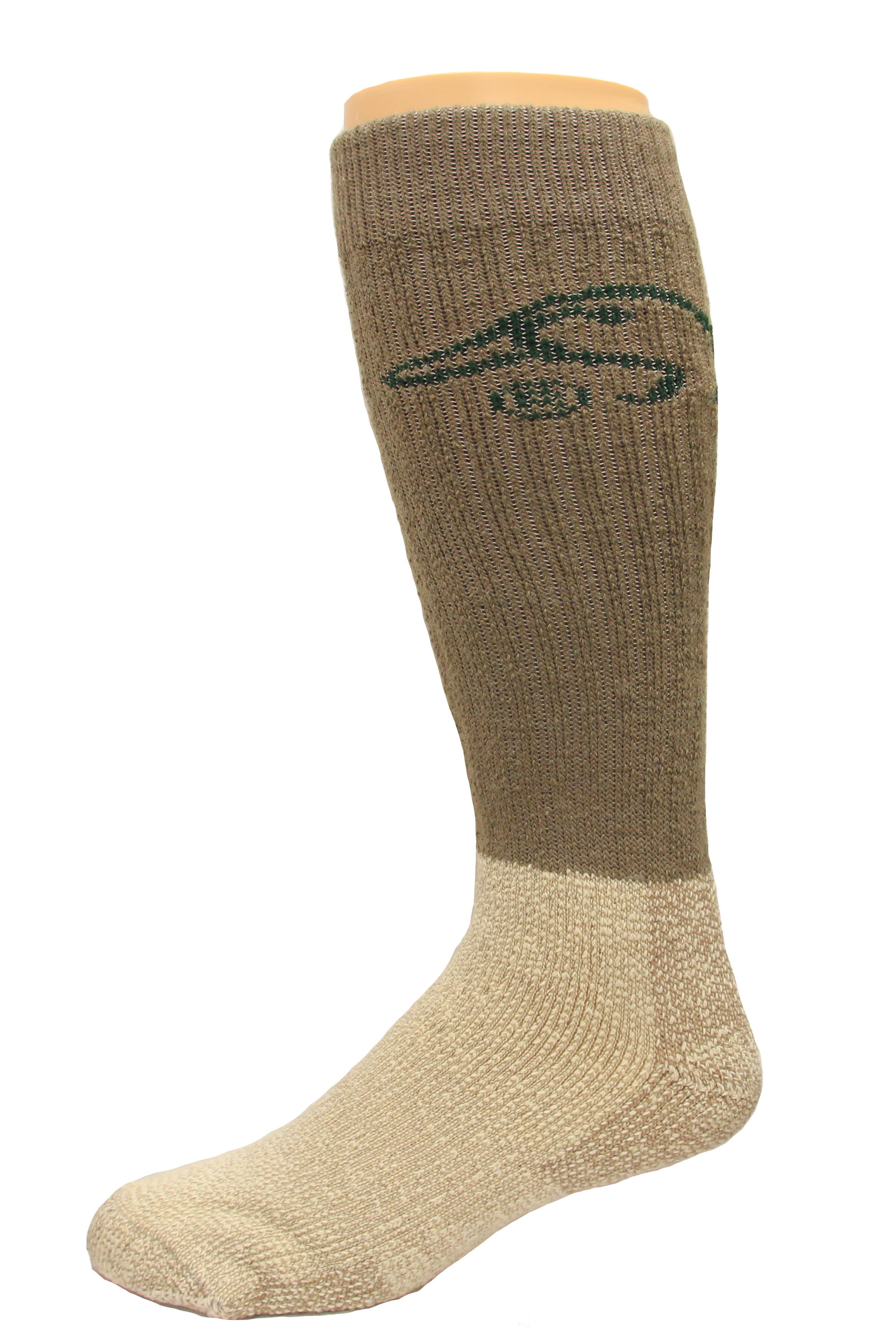 Ducks Unlimited All Season Merino Wool Boot Socks, 1 Pair, Brown 