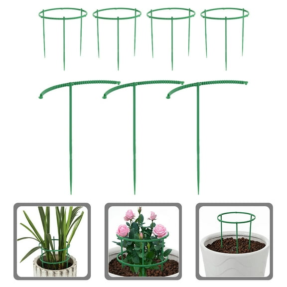 OUNONA 15Pcs Plastic Plant Support Stakes Spliced Plant Cage Support for Flowers