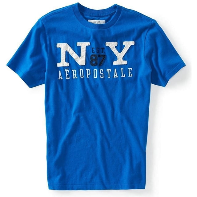 Aeropostale Mens N Est 87 Y Graphic Camiseta, Azul, X-Small