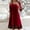 Red, variant on Women's Sparkly Sequin Velvet Dresses Long Sleeve V Neck Midi Dress Prom Party Cocktail Dress