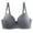 Gray, variant on Women's Sexy Lace Front Button Bra, Adjustable Straps, Large Size, Underwire, Shaping Cup, Breathable, for All Seasons