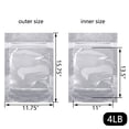 thumbnail image 2 of 50 PCS Aspire Heat Sealable Reusable Mylar Bag Aluminium Foil Zip Lock Stand Up Pouch Bags w/Notch for Food Storage-11.75 x 15.75 x 4.75 inch/4 lb, 2 of 6