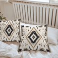 thumbnail image 6 of Throw Pillow Covers 20x20 Inch Set of 2, Boho Black Brown Waterproof Outdoor Pillow Covers, Retro Geometric Southwestern Ethnic Decorative Cushion Pillowcases for Couch, Sofa, Bed, Garden, Patio, 6 of 9