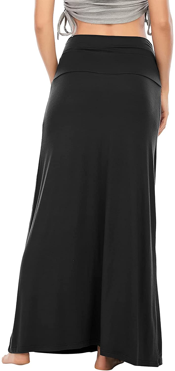 long high waisted maxi skirt