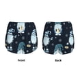 thumbnail image 3 of Balery Gnome and Snowflakes Pantalones cortos deportivos para mujer con forro y dos bolsillos, elásticos, para entrenamiento, gimnasio, yoga-Large, 3 of 7
