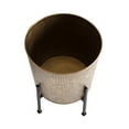 thumbnail image 2 of Saffron Fabs Metal Planters With Stand - Set of 2 Antique Gold, 2 of 5