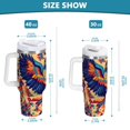 thumbnail image 6 of Yayeee 40oz Double-Wall Insulated Stainless Steel Tumbler with Handle Bottle, Colorful Abstract Eagle, 6 of 8
