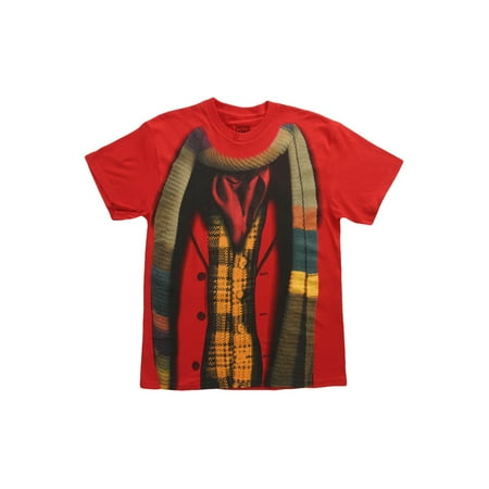 Doctor Who 4th Doctor Costume Mens Shirt (Cardinal)  Xl