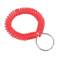 thumbnail image 1 of Unique Bargains Plastic Wrist Coil Keyring Stretchable Spiral Keychain, Red 5 Pack, 1 of 5