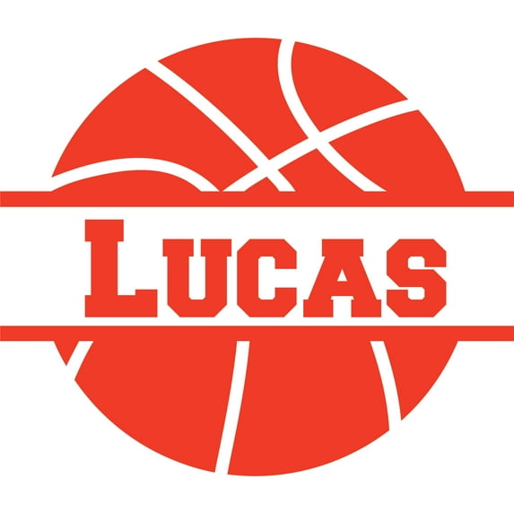 Love Balls Basketball Team Sports Customized Wall Decal - Custom Vinyl Wall Art - Personalized Name - Baby Girls Boys Kids Bedroom Wall Decal Room Decor Wall Stickers Decoration Size (30x30 inch)