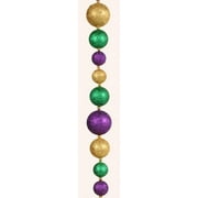 Mardi Gras Glitter Mixed Balls Garland 6' (Each)
